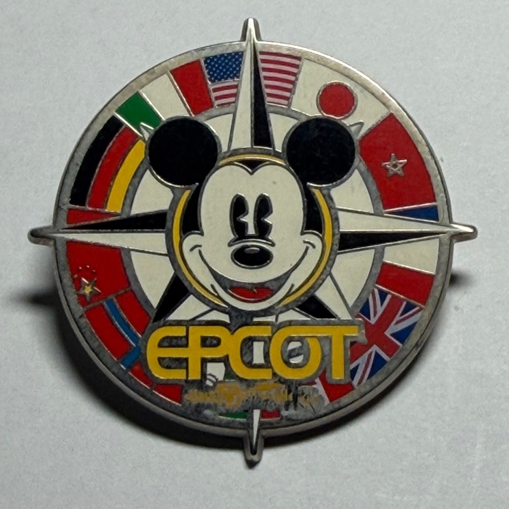 Disney Pin Trading EPCOT World Showcase Mickey Mouse Compass Flags 2016 Pin